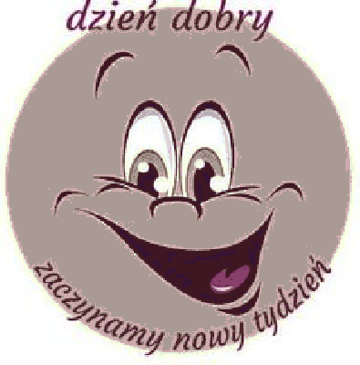 Uśmiechnięta emotikona rozpoczyna nowy tydzień